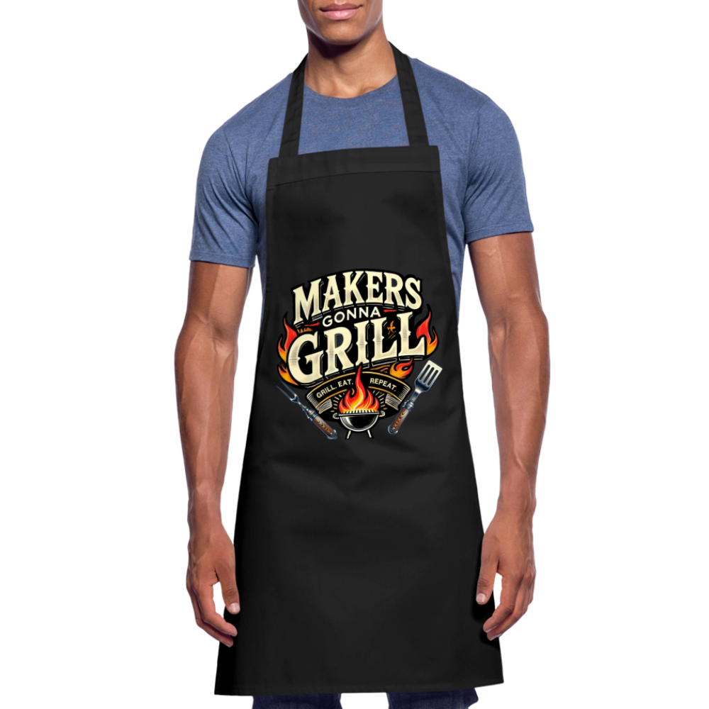 Makers gonna Grill - Grillschürze - Schwarz