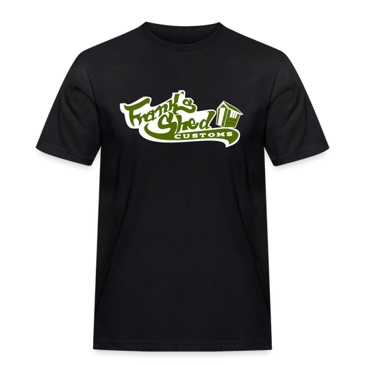 Franks Shed Customs (grün) - Rugged T-Shirt - Schwarz