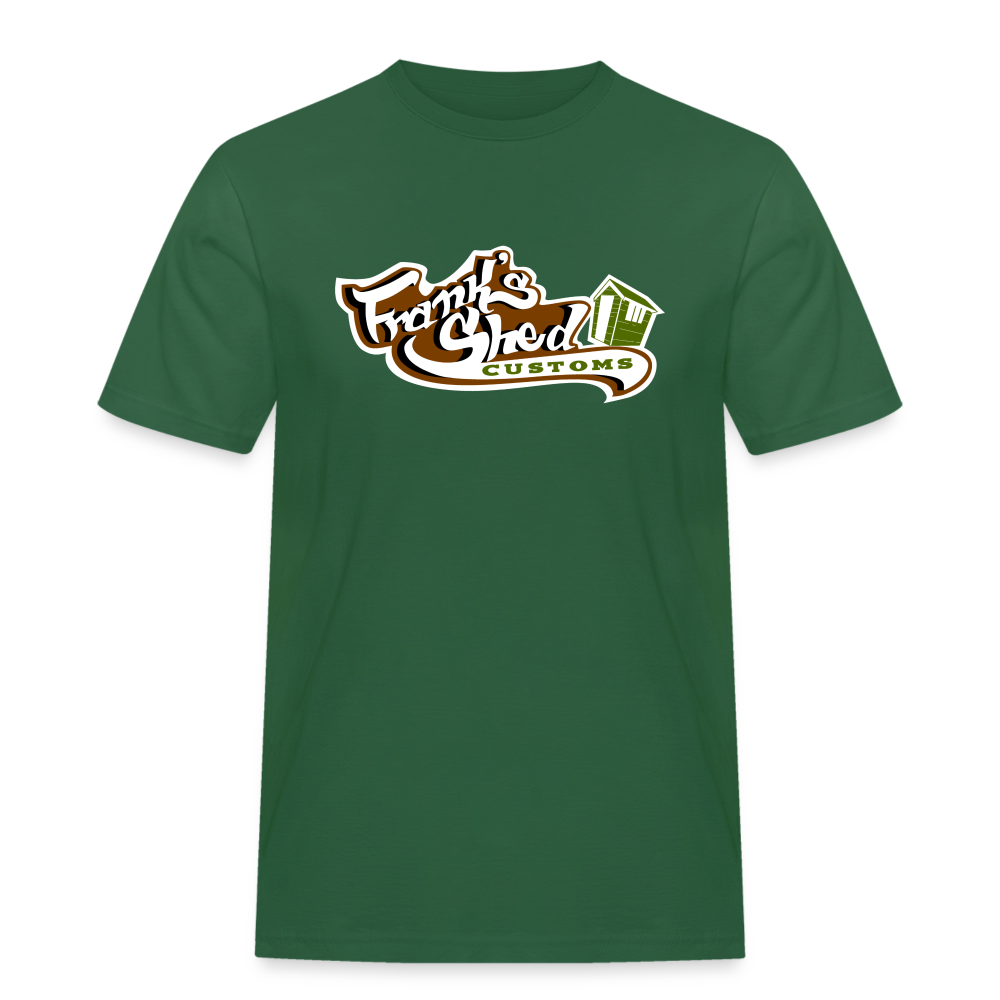 Franks Shed Customs (original) - Rugged T-Shirt - Flaschengrün