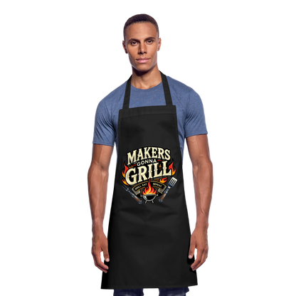 Makers gonna Grill - Grillschürze - Schwarz