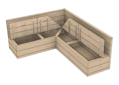 Sitzbank für Terrasse & Garten (Bauplan)