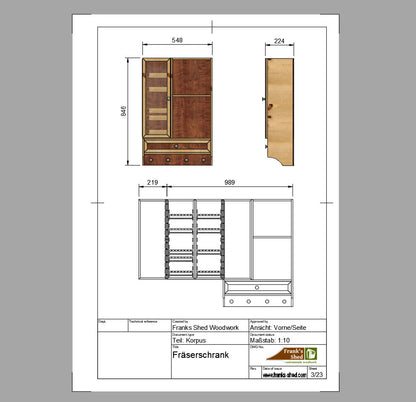 Fräserschrank für kleine Werkstätten (Bauplan)