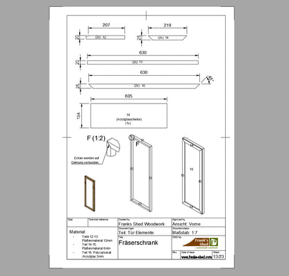 Fräserschrank für kleine Werkstätten (Bauplan)