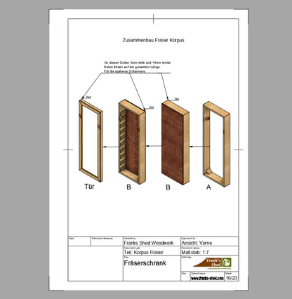 Fräserschrank für kleine Werkstätten (Bauplan)