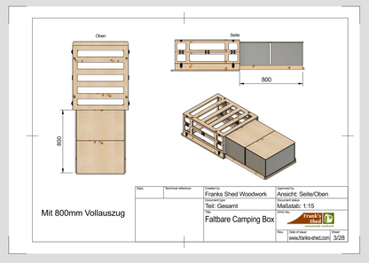 Faltbare Camping-Box (Bauplan)
