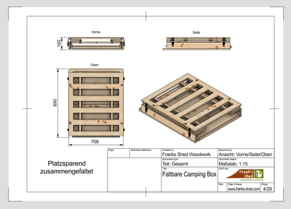 Faltbare Camping-Box (Bauplan)
