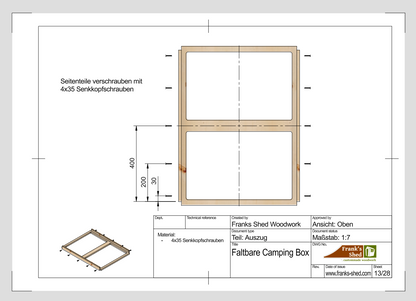Faltbare Camping-Box (Bauplan)