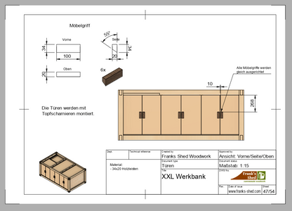 Mobile XXL Werkbank (Bauplan)