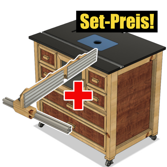 Frästisch SET: Frästisch + Anschlagsystem