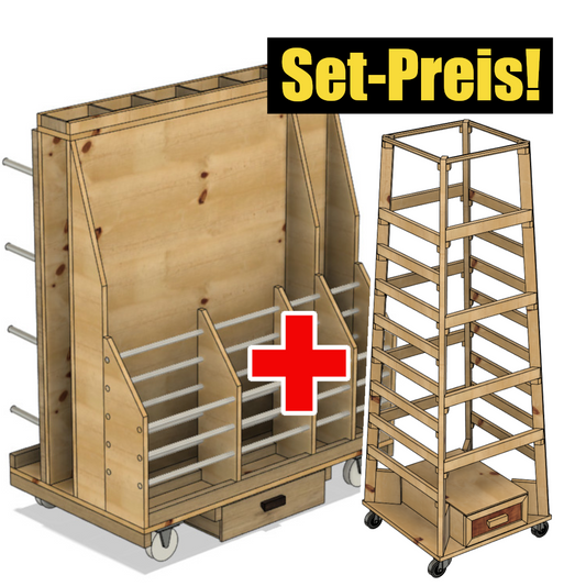 Heavy Duty SET (Klein): Holzlager + Zwingenturm