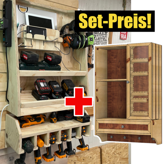 Organisation SET: Fräserschrank + Multi-Ladestation