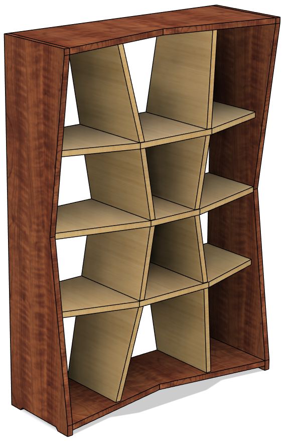 Modernes Wandregal aus Holz