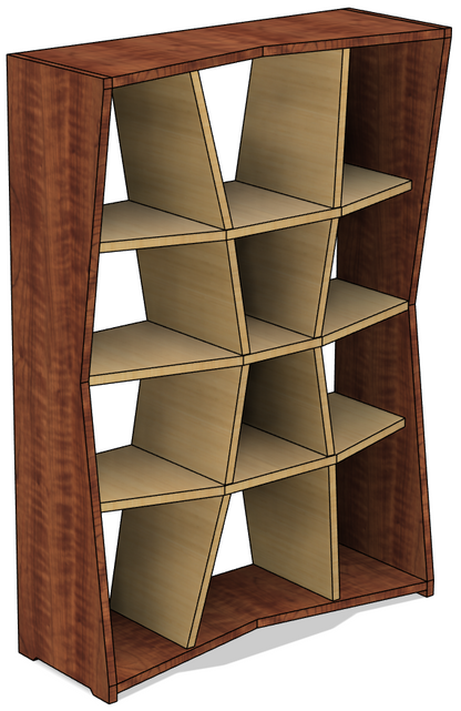 Modernes Wandregal aus Holz