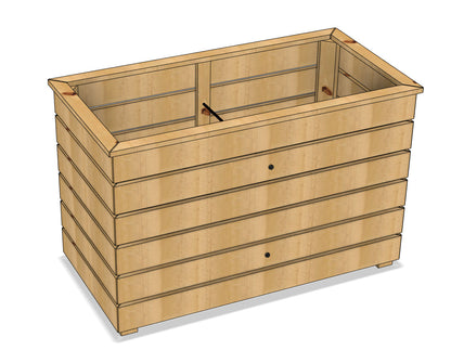 Premium Hochbeet aus Holz (Bauplan)