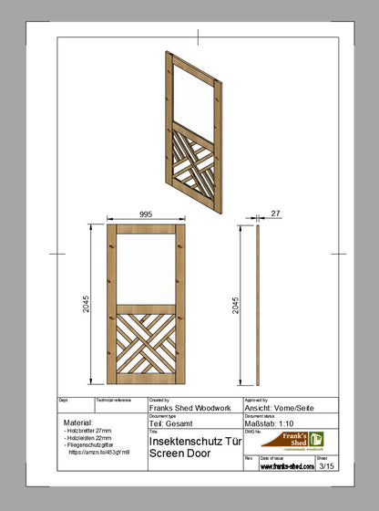 Designer Insektenschutztür (Bauplan)