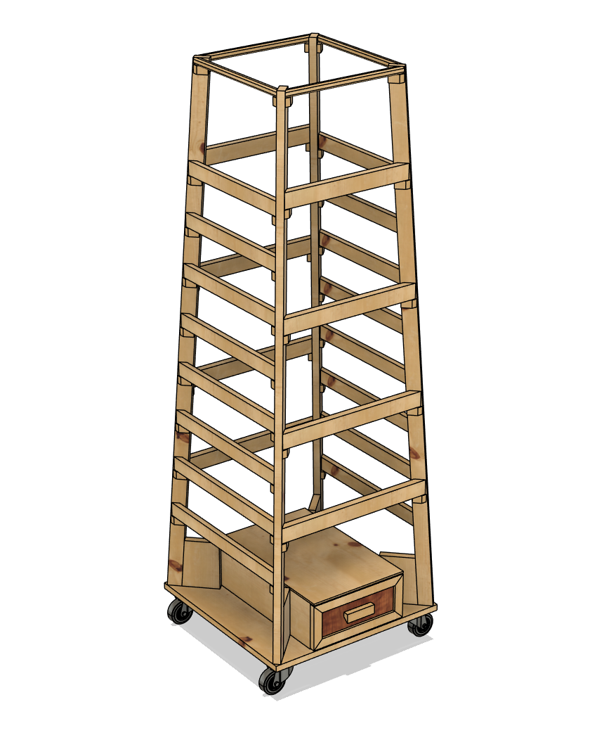 Holzlager & Zwingenturm Bundle – Maximale Ordnung für deine Werkstatt (Kleine Versionen)