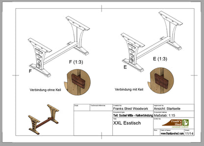 XXL Esstisch aus Holz
