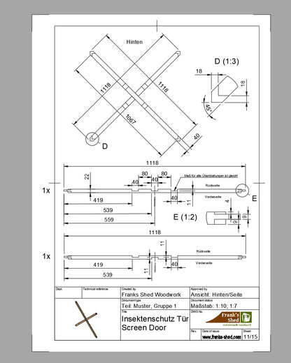 Designer Insektenschutztür (Bauplan)