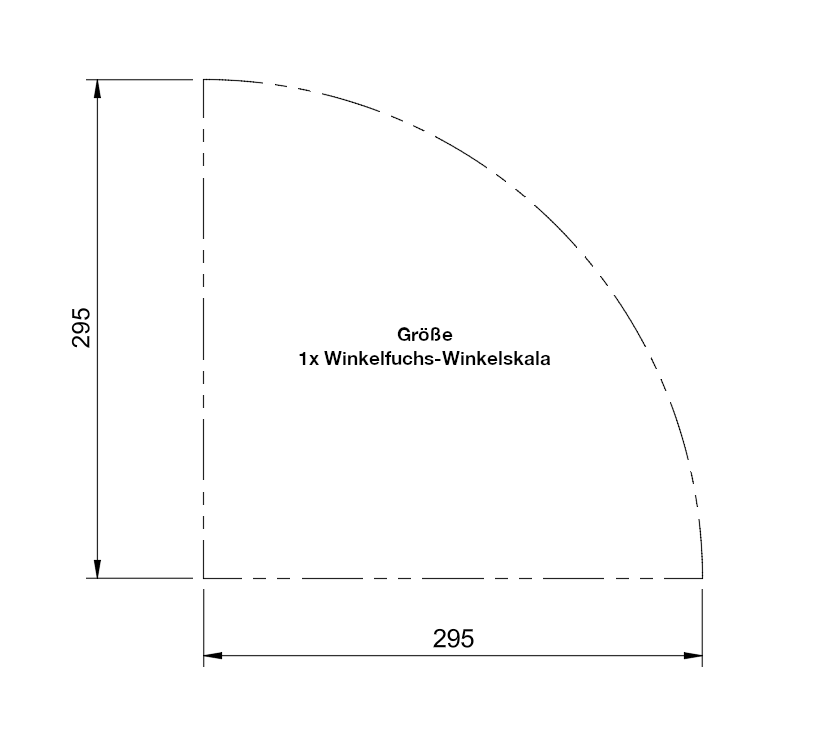 WINKELFUCHS-Winkelskala (Aufkleber)