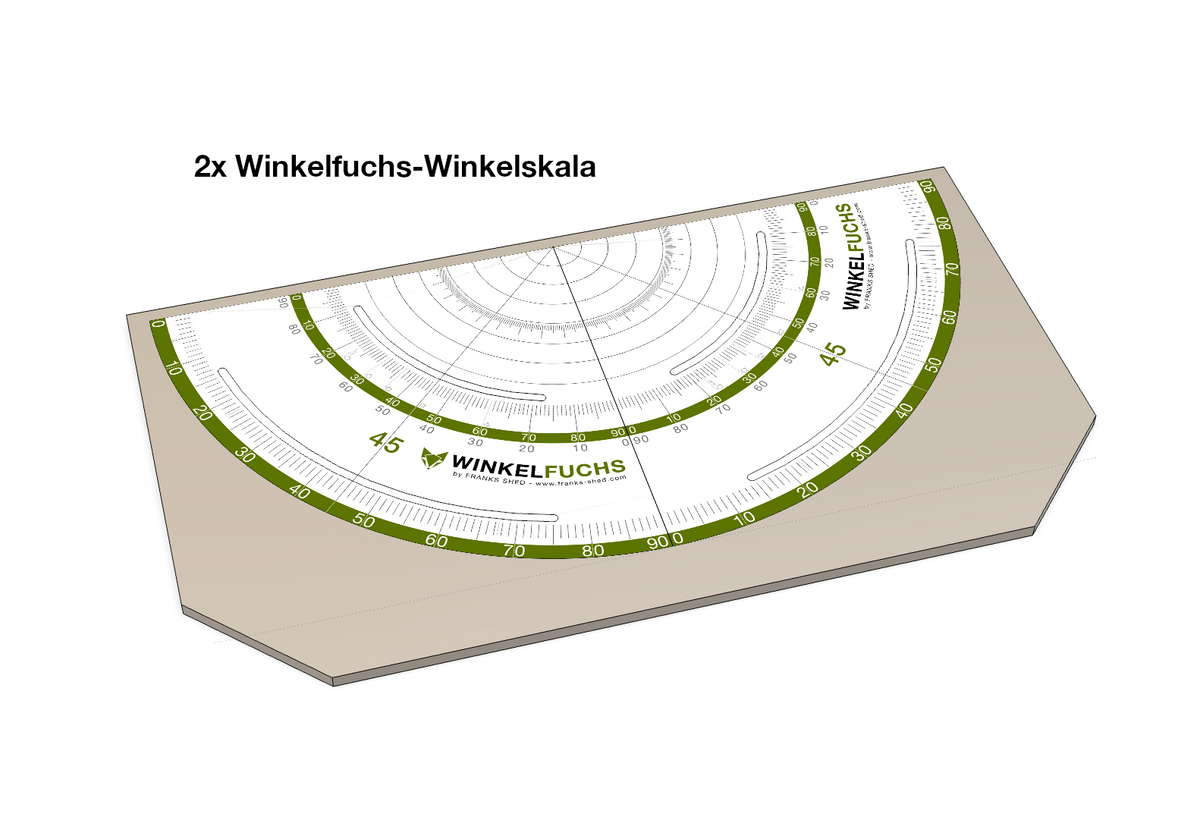 WINKELFUCHS-Winkelskala (Aufkleber)