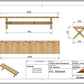 Designer Sitzbank aus Holz XXL