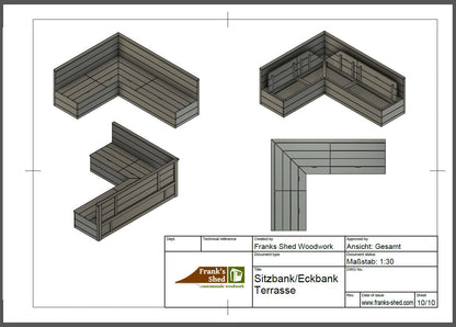 Sitzbank für Terrasse & Garten (Bauplan)