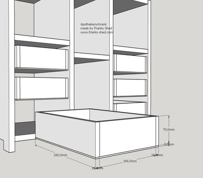 Schrank mit Schubladen