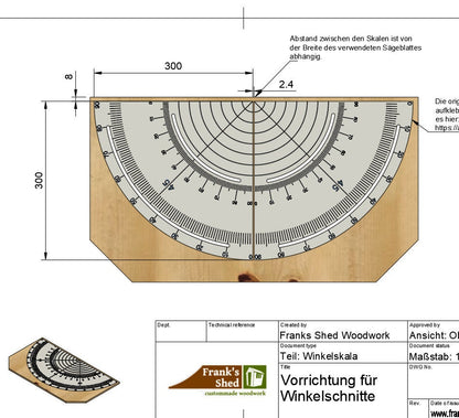 Perfekte Winkel sägen (Bauplan)