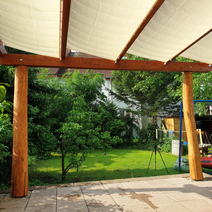 Terrassenüberdachung aus Holz (Bauplan)