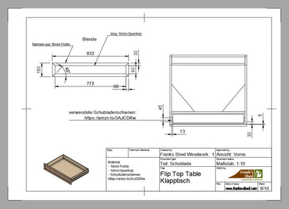 Fliptop Table / Klapptisch (Bauplan)