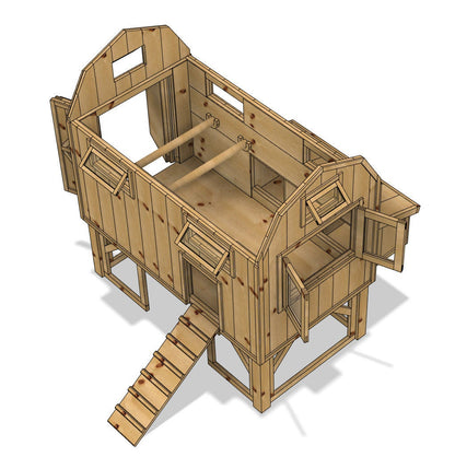 Hühnerstall für min. 6 Hühner (Bauplan)