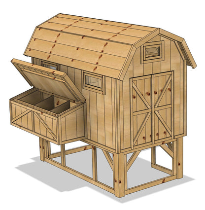 Hühnerstall für min. 6 Hühner (Bauplan)
